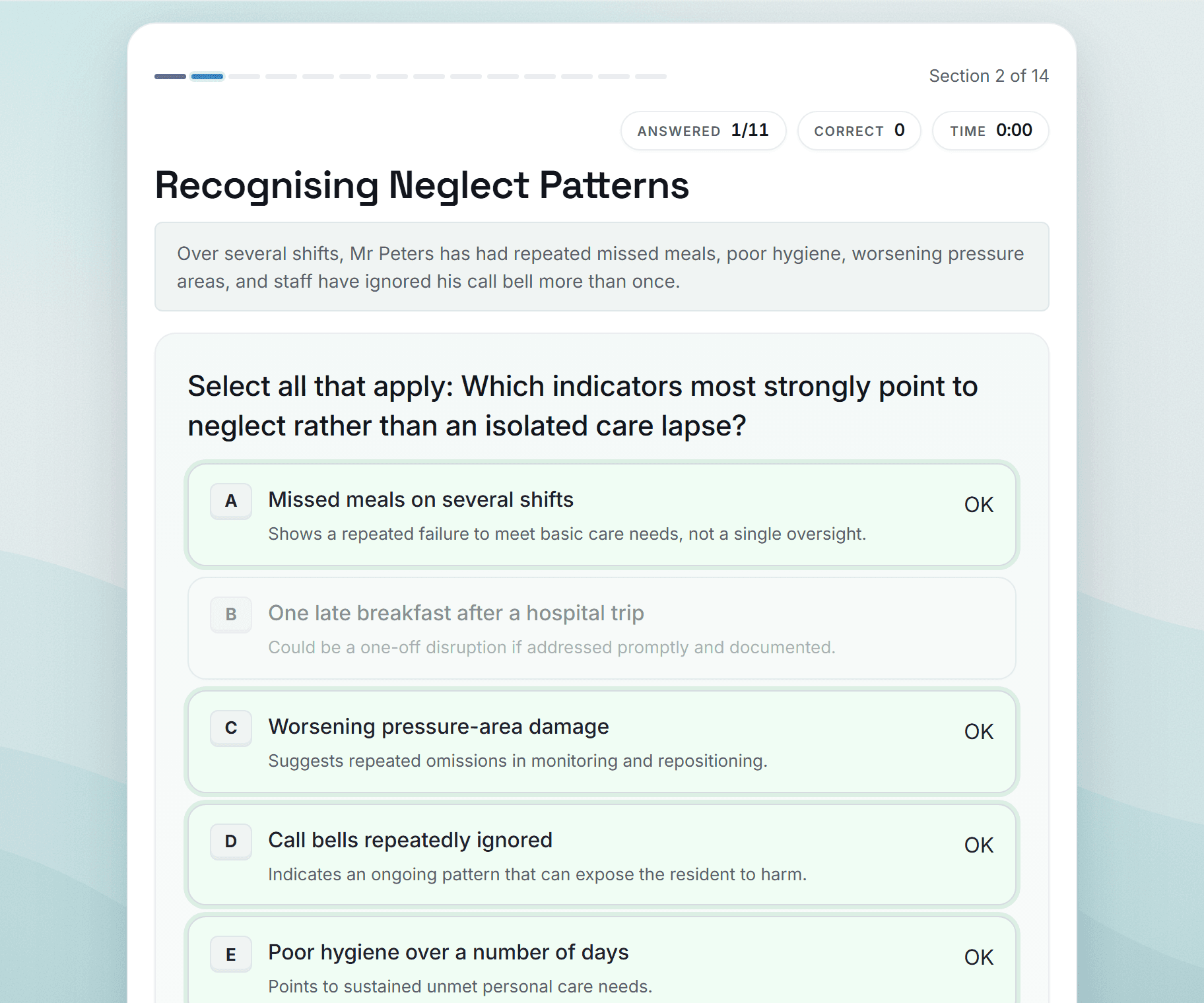Preview screenshot of the Safeguarding Adults End-of-Induction Competency Assessment for Care Home Staff example